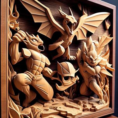 3D модель When Pokmon Worlds Collide Rival Battle Three VS ThreeR (STL)